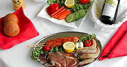 Dinner BBQ pack and bottle of Australian sparkling wine