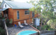 Honeygem courtyard with plunge pool